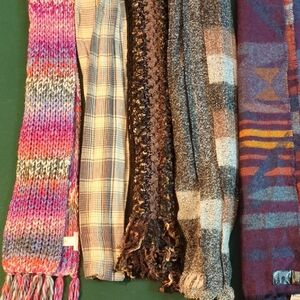 Mixed Lot of Colorful Winter Scarves